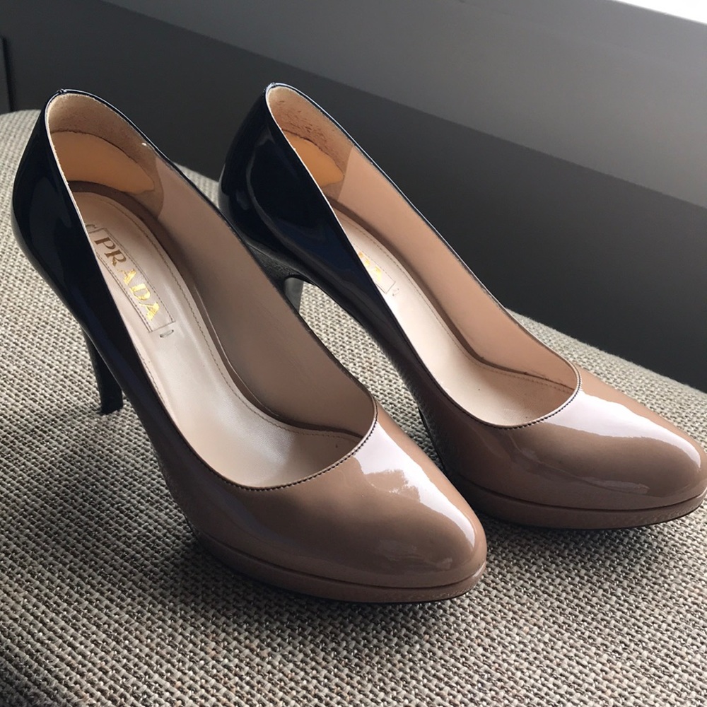 Ombré Prada Patent Pumps